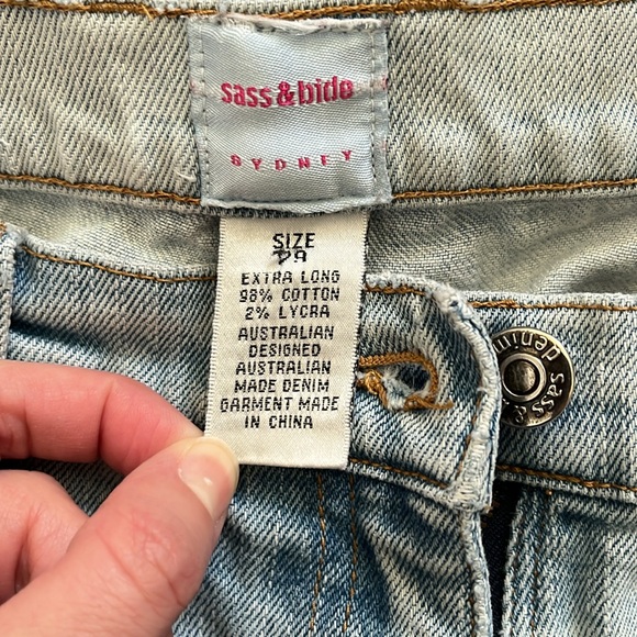 sass & bide distressed artist jeans – size 29 extra long - Picture 2 of 16